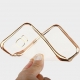 Прозрачный силиконовый чехол для Samsung S7 EDGE с глянцевой окантовкой - Gold