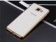 Прозрачный силиконовый чехол для Samsung Galaxy А5 с глянцевой окантовкой - Gold