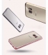 Прозрачный силиконовый чехол для Samsung Galaxy А5 с глянцевой окантовкой - Rose Gold