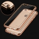 Силиконовый прозрачный чехол с окантовкой для iPhone 7- rose gold