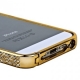 Бампер металлический для iPhone 5/5S/SE со стразами - Gold