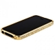 Бампер металлический для iPhone 5/5S/SE со стразами - Gold