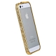 Бампер металлический для iPhone 5/5S/SE со стразами - Gold
