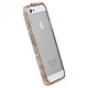 Бампер металлический для iPhone 5/5S/SE со стразами - Bronz