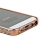 Бампер металлический для iPhone 5/5S/SE со стразами - Bronz