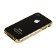 Бампер металлический для iPhone 4/4s со стразами золотой